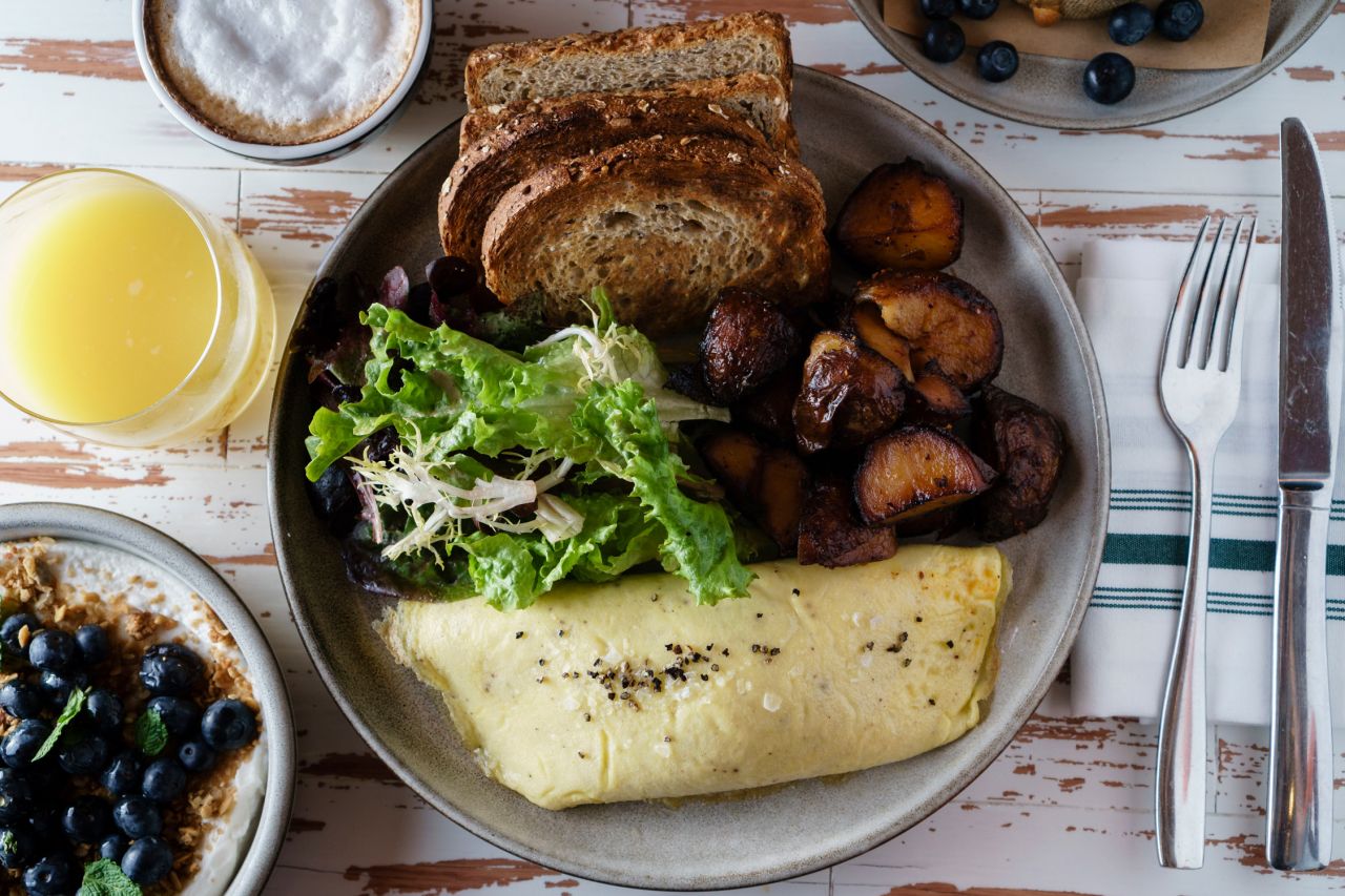 Bar Moxy Herb and Goat Cheese Omelette