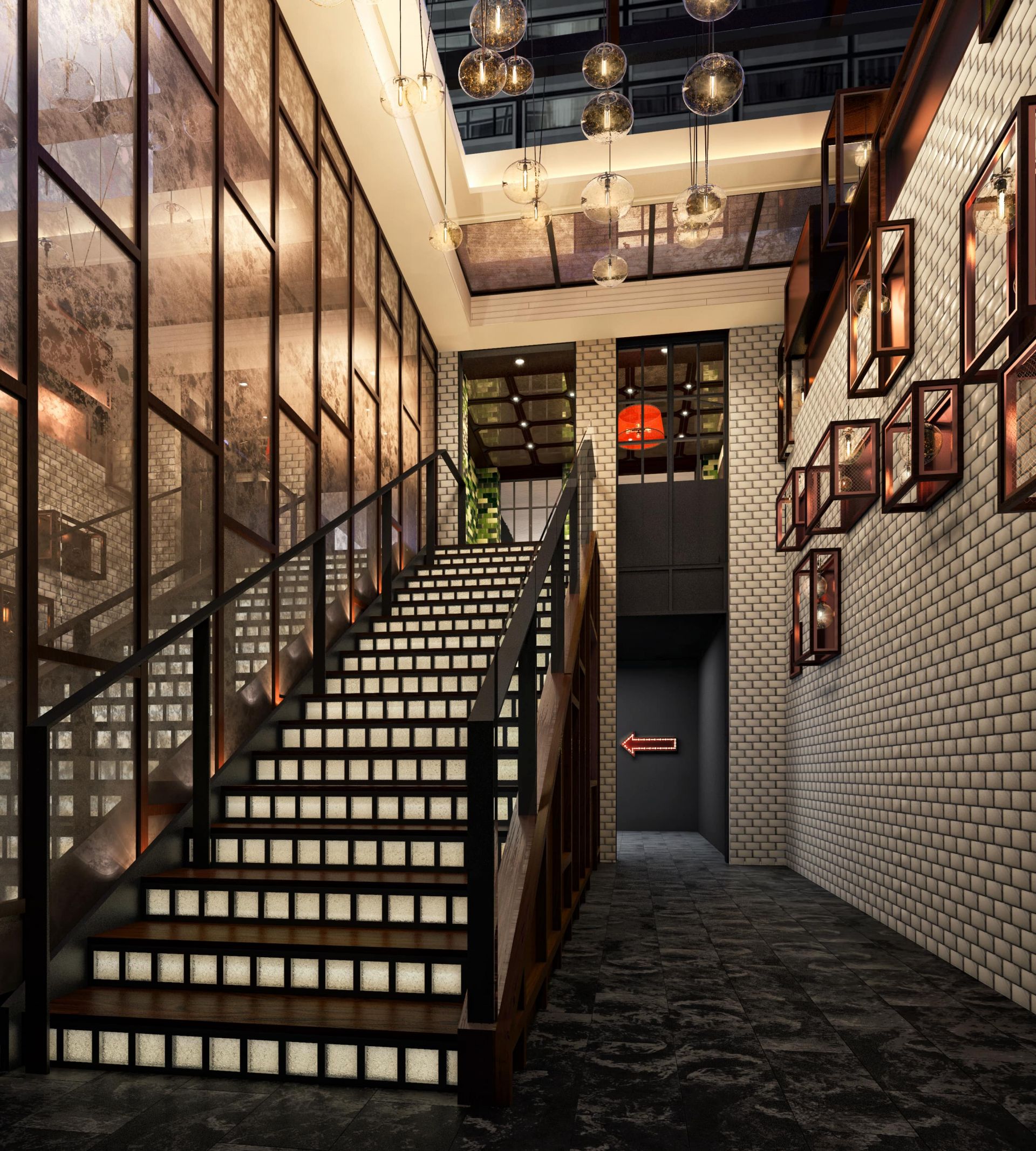 Main Entrance Stairway Rendering
